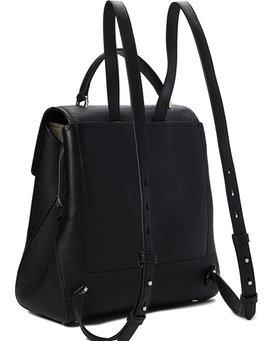 Bags Kate Spade New York | Kate Spade New York Backpacks Thompson Pebbled Leather Medium Backpack Black