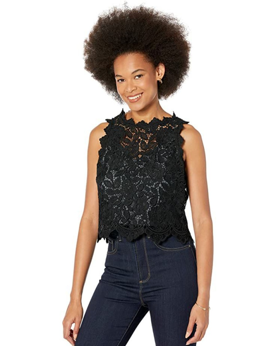 Clothing Kate Spade New York | Kate Spade New York Shirts & Tops Floral Lace Shell Black