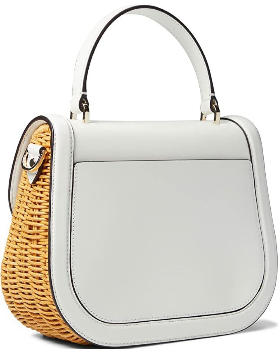 Bags Kate Spade New York | Kate Spade New York Handbags Gracie Wicker Medium Top-Handle Optic White Multi