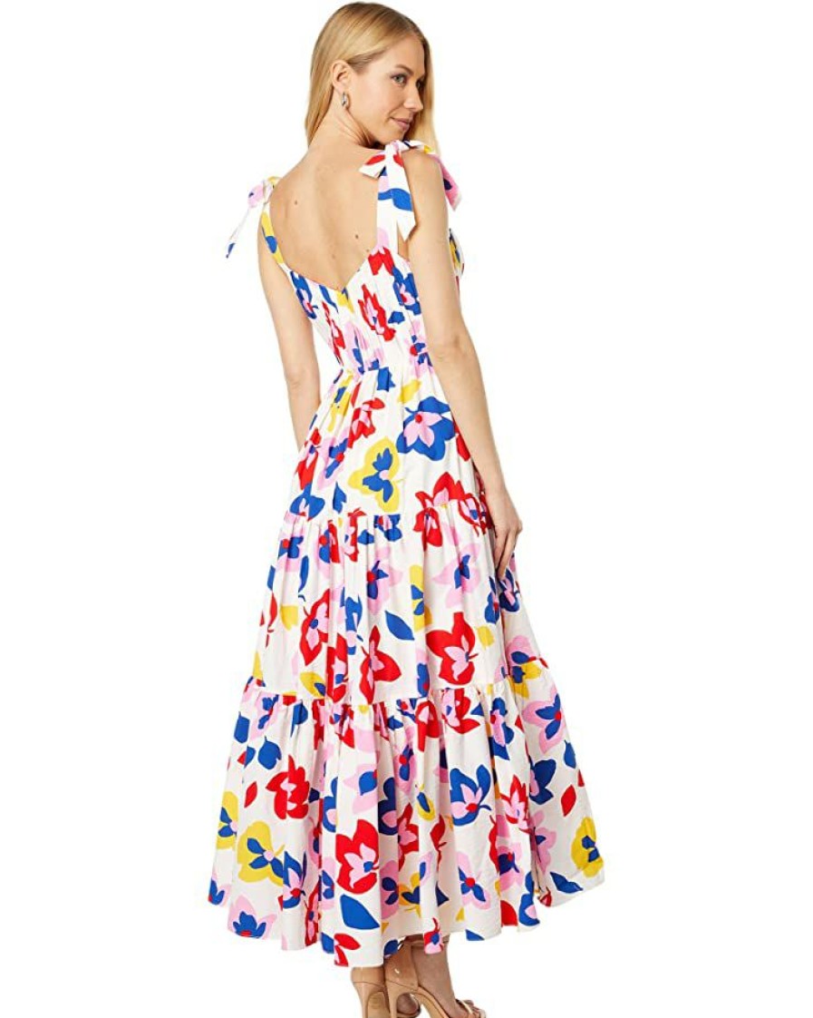 Clothing Kate Spade New York | Kate Spade New York Dresses Summer Flowers Tiered Dress Cream Multi