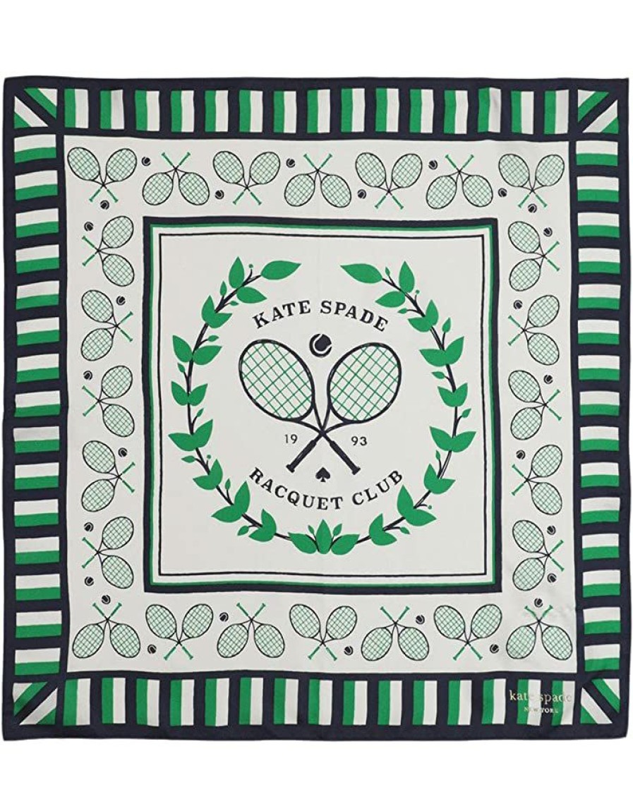 Eyewear Kate Spade New York | Kate Spade New York Scarves Racquet Club Silk Bandana French Cream