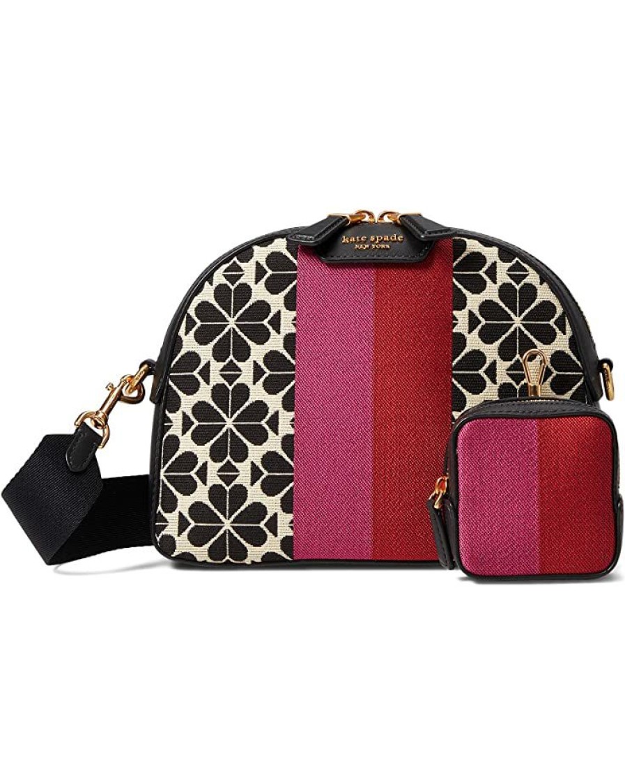 Bags Kate Spade New York | Kate Spade New York Handbags Spade Flower Jacquard Stripe Addy Medium Dome Crossbody