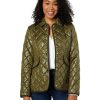 Clothing Kate Spade New York | Kate Spade New York Coats & Outerwear Short Quilted Jacket Olive