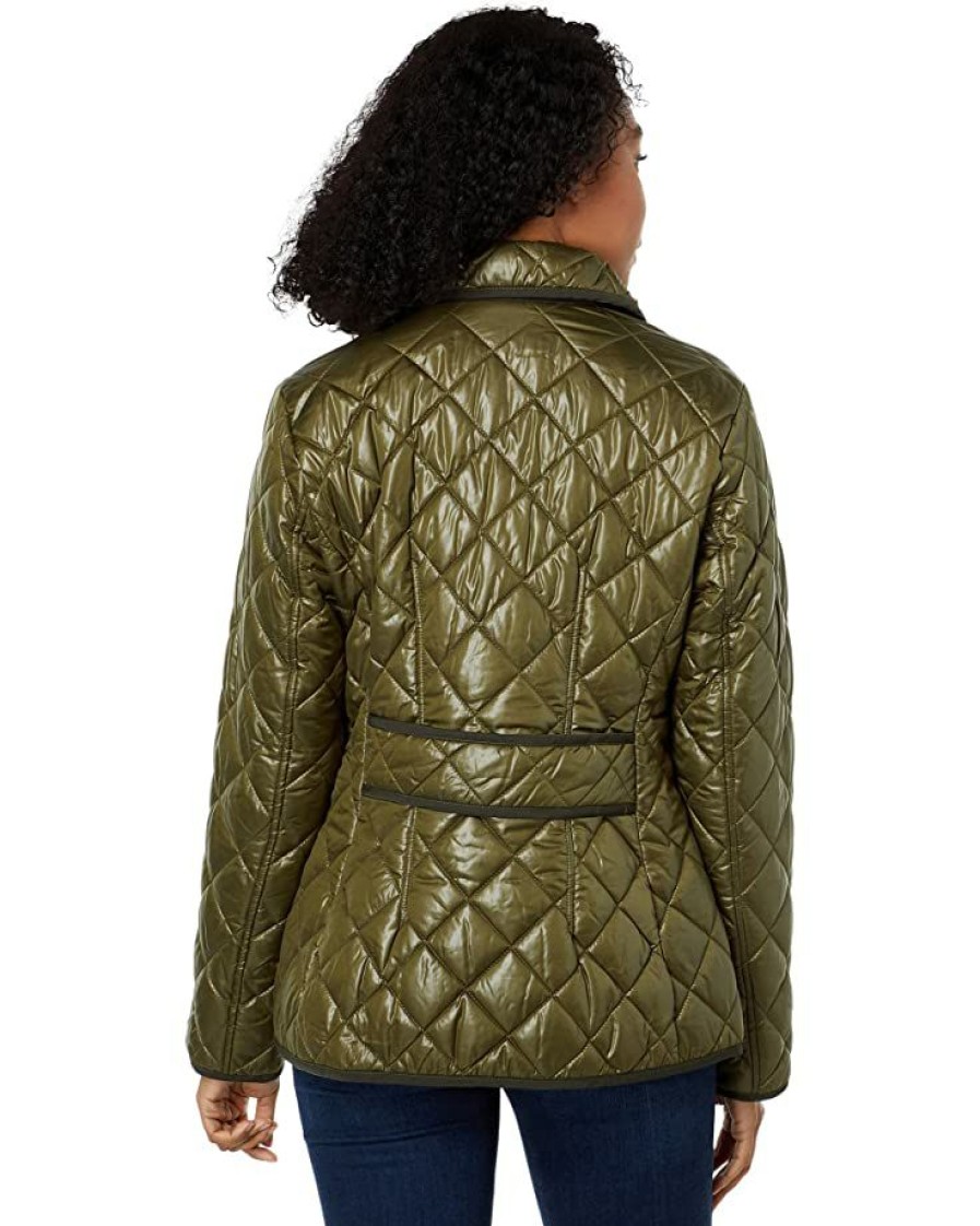 Clothing Kate Spade New York | Kate Spade New York Coats & Outerwear Short Quilted Jacket Olive