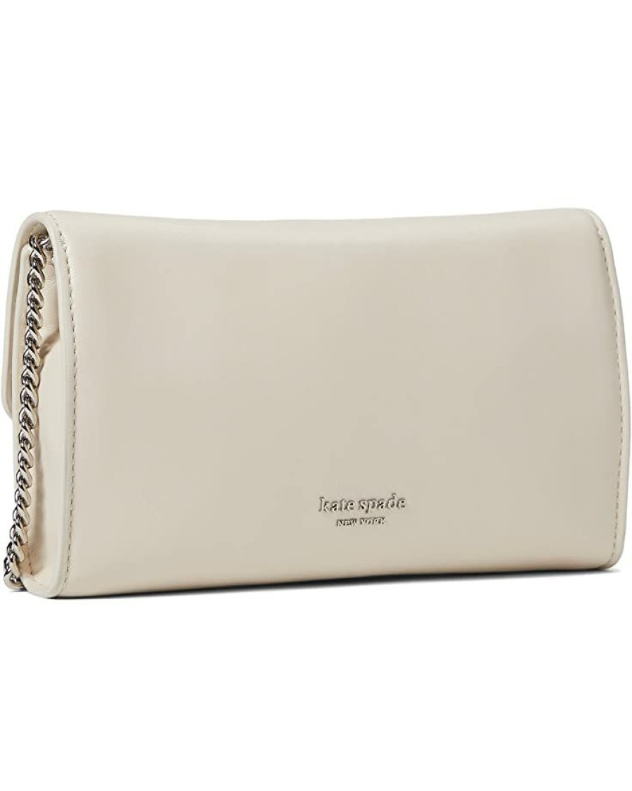 Bags Kate Spade New York | Kate Spade New York Handbags Bridal Buckle Smooth Leather Crossbody Clutch Ivory/Ivory