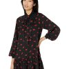 Clothing Kate Spade New York | Kate Spade New York Dresses Kisses Tie Neck Shift Dress Black