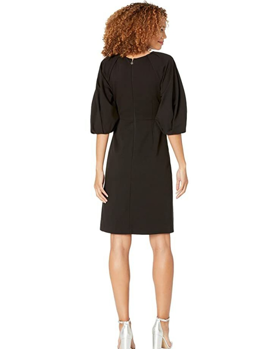 Clothing Kate Spade New York | Kate Spade New York Dresses Pleated Sleeve Ponte Dress Black