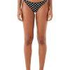 Clothing Kate Spade New York | Kate Spade New York Swimwear Lia Logo Dot Classic Bikini Bottoms Black