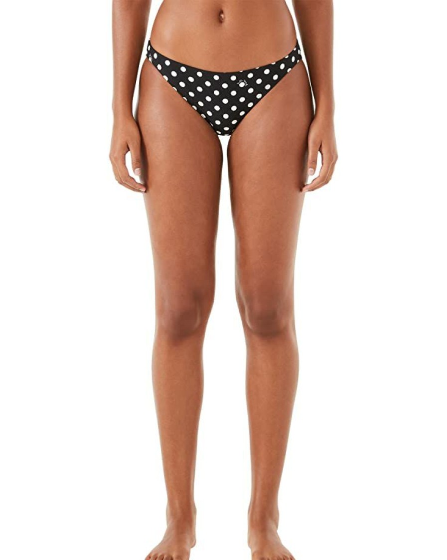 Clothing Kate Spade New York | Kate Spade New York Swimwear Lia Logo Dot Classic Bikini Bottoms Black