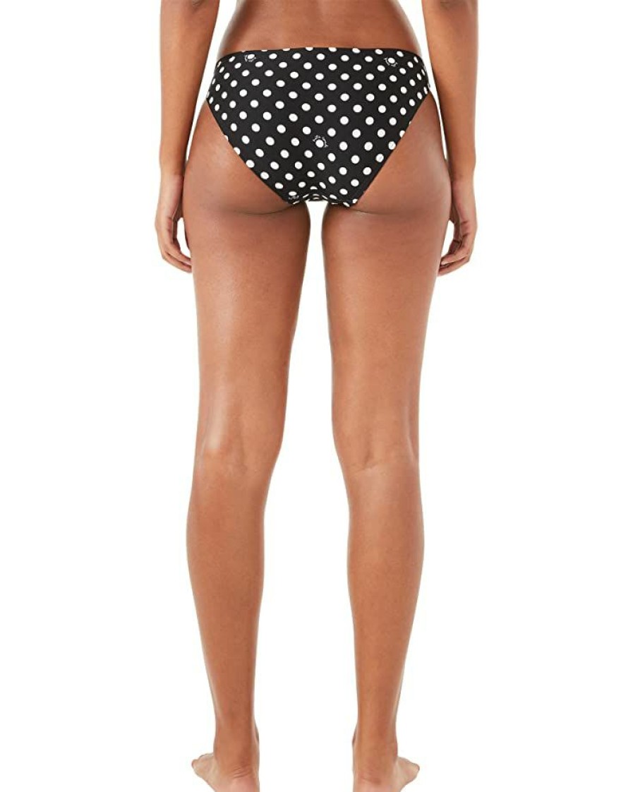 Clothing Kate Spade New York | Kate Spade New York Swimwear Lia Logo Dot Classic Bikini Bottoms Black