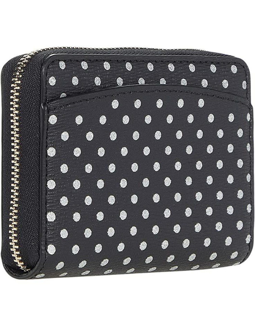 Bags Kate Spade New York | Kate Spade New York Wallets Spencer Metallic Dots Zip Card Case Black Multi