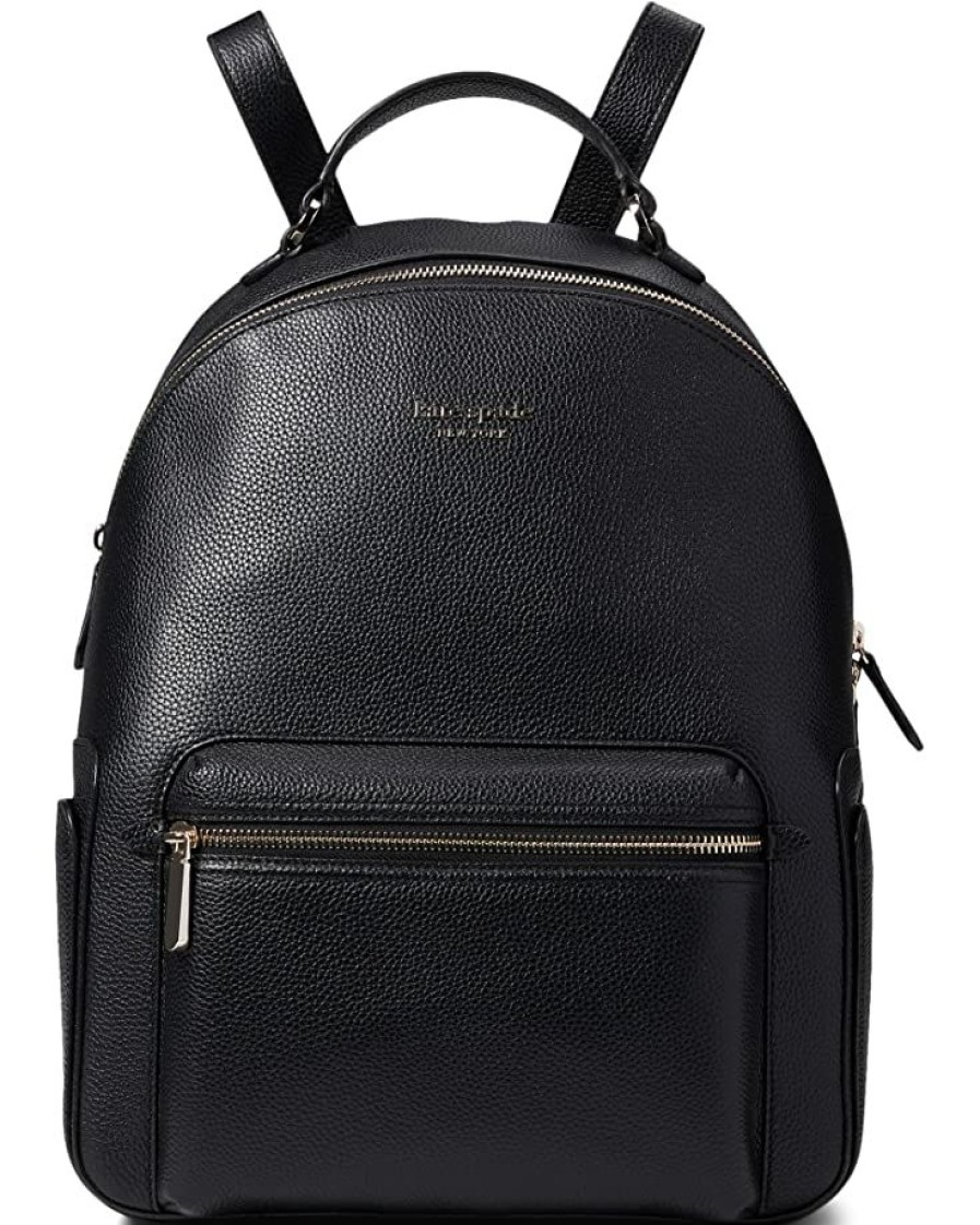 Bags Kate Spade New York | Kate Spade New York Backpacks Hudson Pebble Pebbled Leather Large Backpack Black