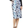 Clothing Kate Spade New York | Kate Spade New York Skirts Zigzag Floral Sequin Skirt Blueberry