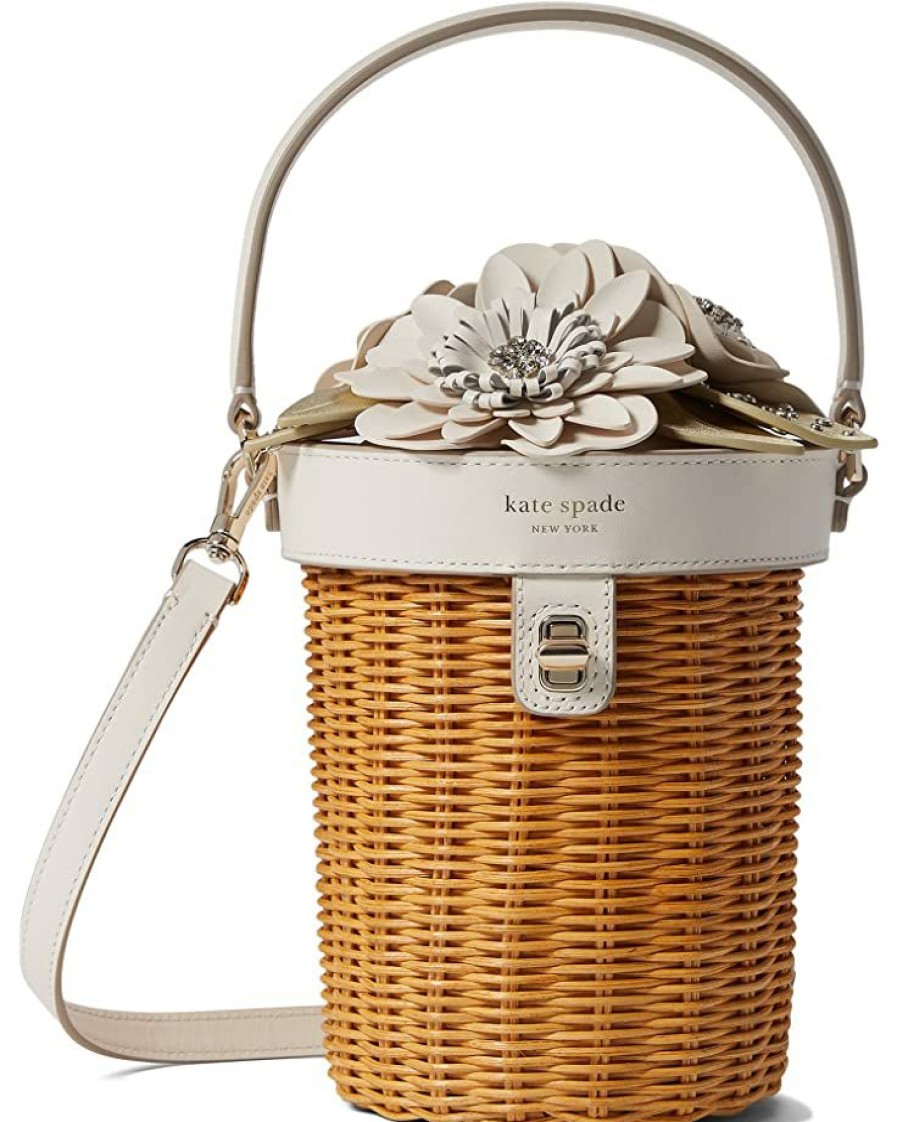 Bags Kate Spade New York | Kate Spade New York Handbags Bridal Wicker 3-D Flower Pot Crossbody Multi