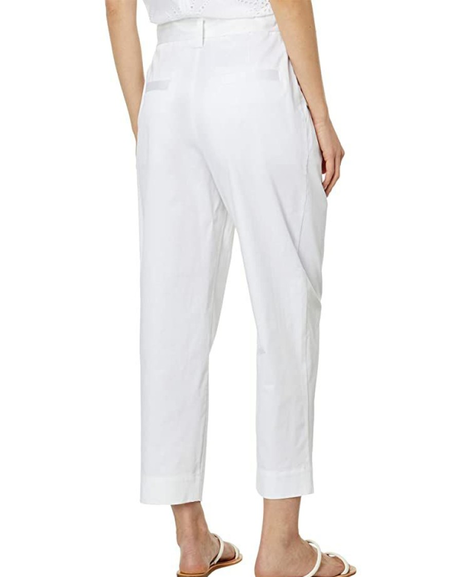 Clothing Kate Spade New York | Kate Spade New York Tie Waist Poplin Pants Fresh White