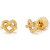 Jewelry Kate Spade New York | Kate Spade New York Loves Me Knot Pave Mini Studs Earrings Clear/Gold