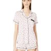 Clothing Kate Spade New York | Kate Spade New York Sleepwear Evergreen Short Pajama Set Scattered Dot Pink