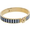 Jewelry Kate Spade New York | Kate Spade New York Bracelets Heritage Spade Flower Hinged Bangle Squid Ink