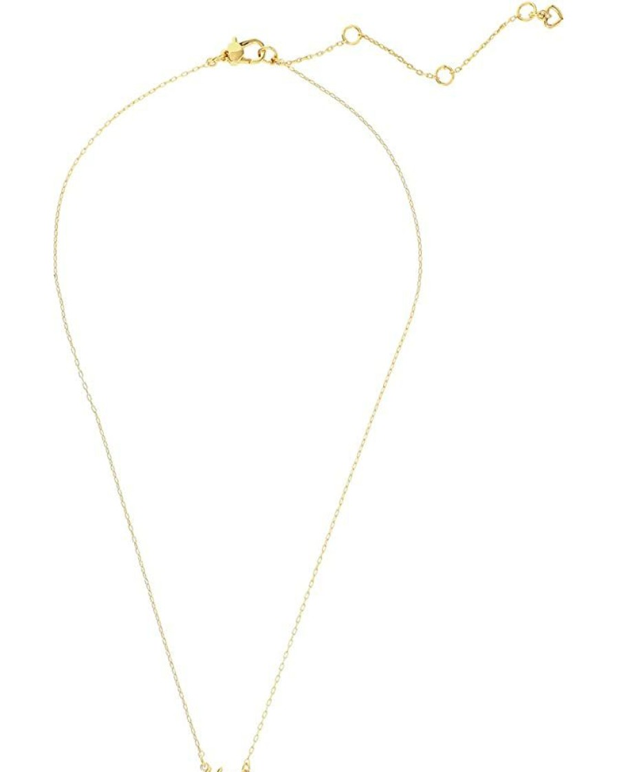 Jewelry Kate Spade New York | Kate Spade New York Necklaces Say Yes Mrs. Necklace Clear/Gold