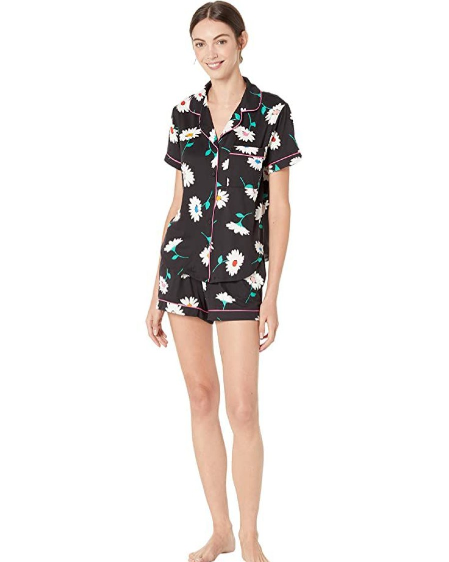 Clothing Kate Spade New York | Kate Spade New York Sleepwear Short Sleeve Notch Short Pj Set