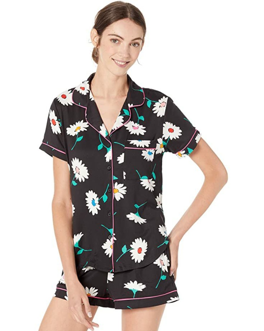 Clothing Kate Spade New York | Kate Spade New York Sleepwear Short Sleeve Notch Short Pj Set