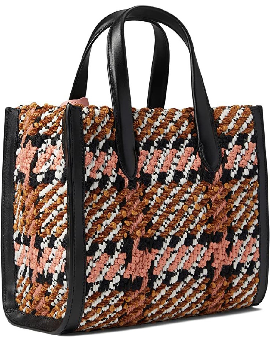 Bags Kate Spade New York | Kate Spade New York Handbags Manhattan Plaid Chunky Woven Fabric Small Tote Dancer Pink Multi