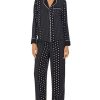 Clothing Kate Spade New York | Kate Spade New York Sleepwear Long Sleeve Pajama Black Stripe