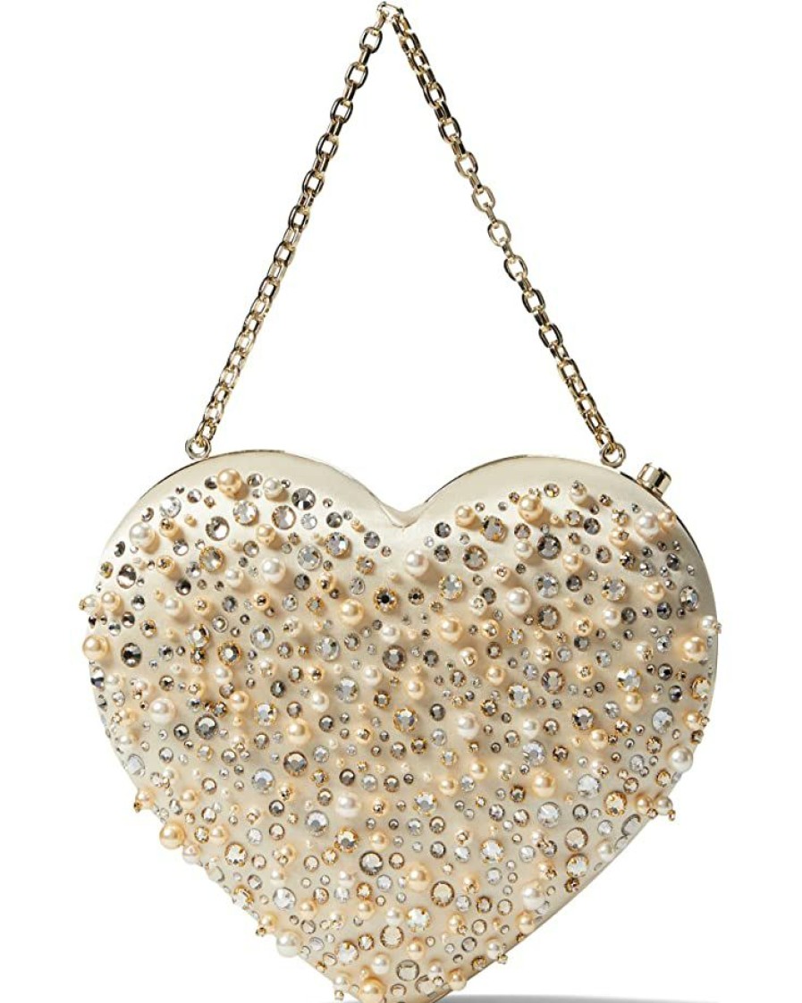 Bags Kate Spade New York | Kate Spade New York Handbags Bridal Embellished Fabric 3-D Heart Clutch Multi