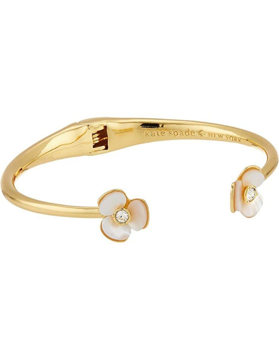 Jewelry Kate Spade New York | Kate Spade New York Bracelets Disco Pansy Thin Cuff Cream/Clear