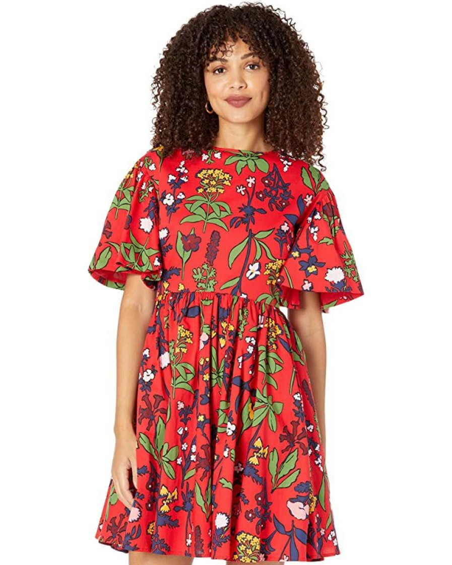 Clothing Kate Spade New York | Kate Spade New York Dresses Botanical Garden Greenwich Dress Engine Red