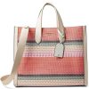 Bags Kate Spade New York | Kate Spade New York Handbags Manhattan Woven Striped Fabric Large Tote Pink Multi