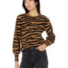 Clothing Kate Spade New York | Kate Spade New York Sweaters Tiger Stripes Dream Sweater Light Chestnut