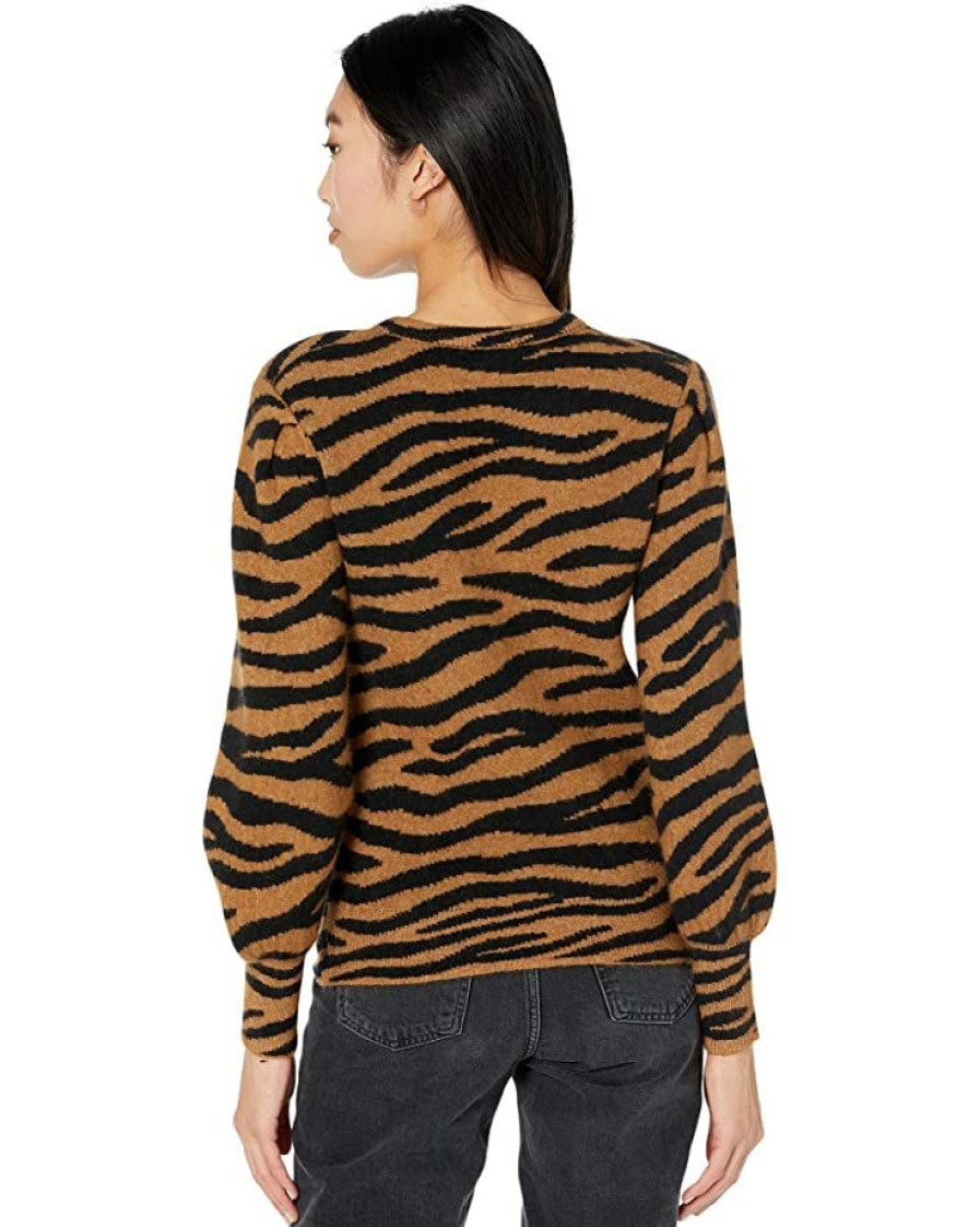 Clothing Kate Spade New York | Kate Spade New York Sweaters Tiger Stripes Dream Sweater Light Chestnut