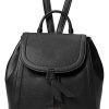 Bags Kate Spade New York | Kate Spade New York Backpacks Knott Pebbled Leather Medium Flap Backpack Black