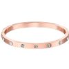 Jewelry Kate Spade New York | Kate Spade New York Bracelets Set In Stone Hinged Bangle Clear/Rose Gold