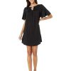 Clothing Kate Spade New York | Kate Spade New York Sleepwear Evergreen Modal Jersey Short Sleeve Sleepshirt Black