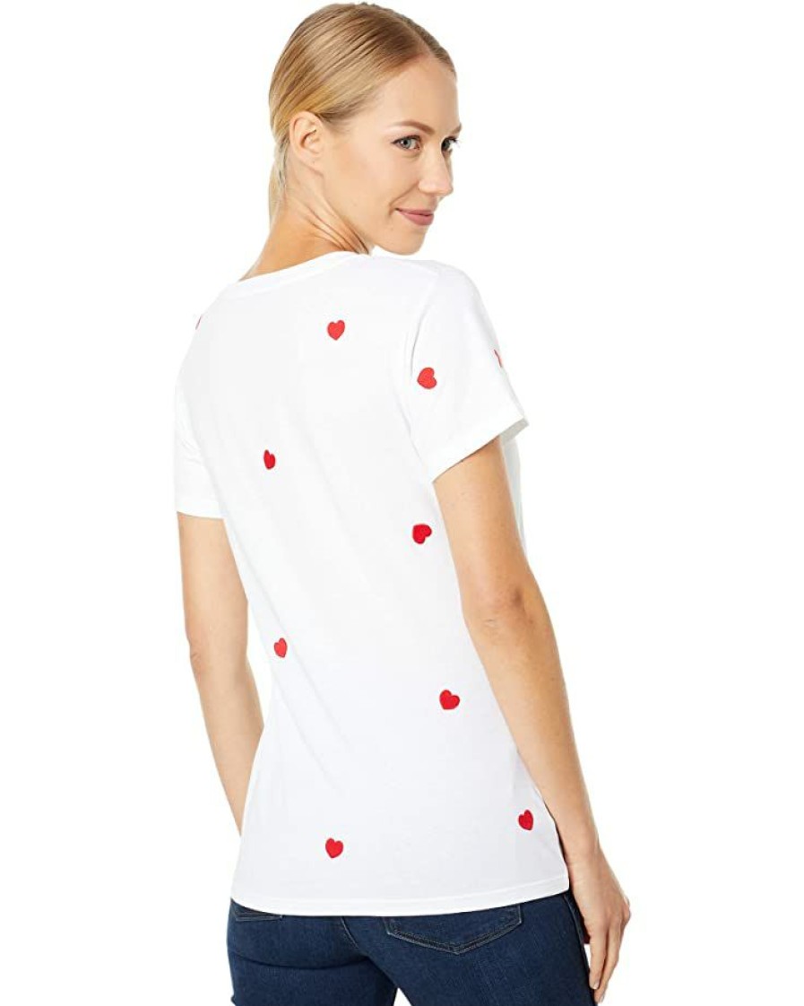 Clothing Kate Spade New York | Kate Spade New York Shirts & Tops Embroidered Hearts Tee Fresh White