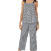 Clothing Kate Spade New York | Kate Spade New York Sleepwear Fashion Cropped Pj Set Mini Gingham