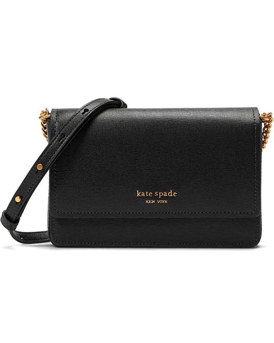 Bags Kate Spade New York | Kate Spade New York Handbags Morgan Saffiano Leather Flap Chain Wallet Black