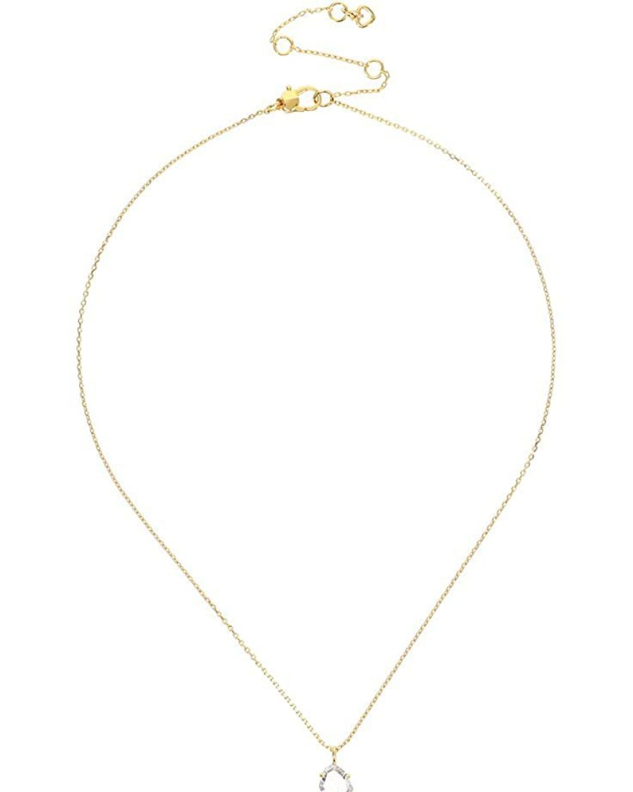 Jewelry Kate Spade New York | Kate Spade New York Necklaces Treasure Trove Mini Pendant Necklace Clear/Gold