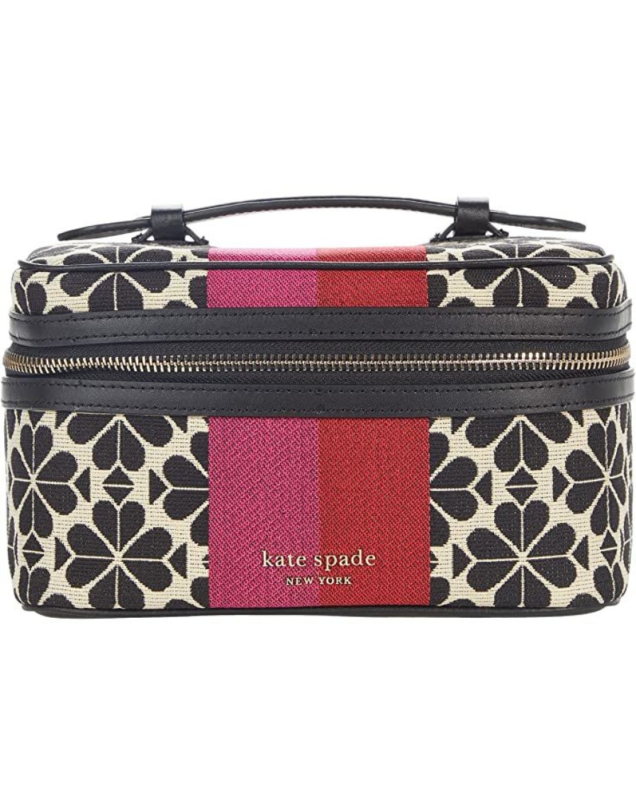 Bags Kate Spade New York | Kate Spade New York Bag And Travel Accessories Spade Flower Jacquard Stripe Vanity Kit Cream Multi