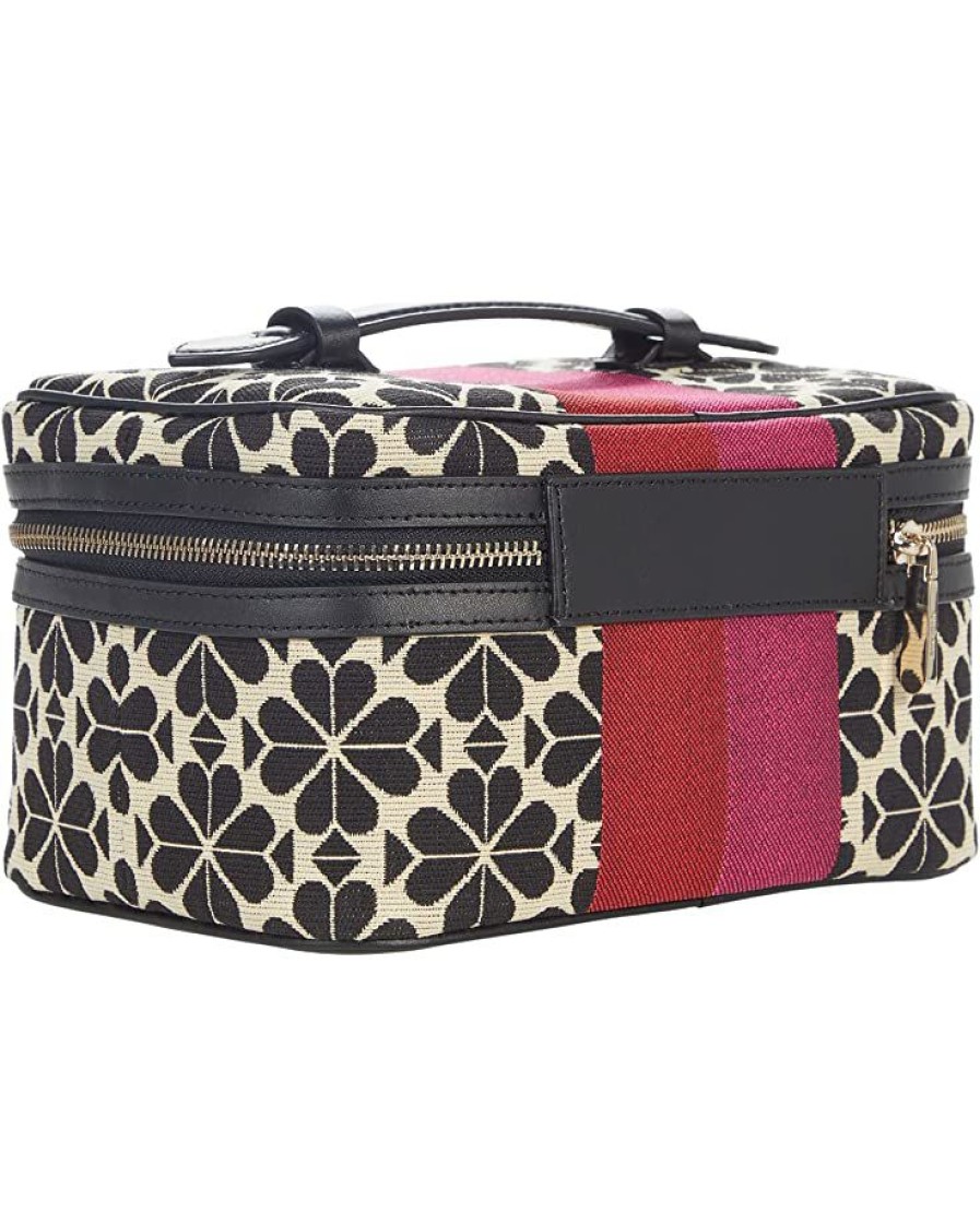 Bags Kate Spade New York | Kate Spade New York Bag And Travel Accessories Spade Flower Jacquard Stripe Vanity Kit Cream Multi