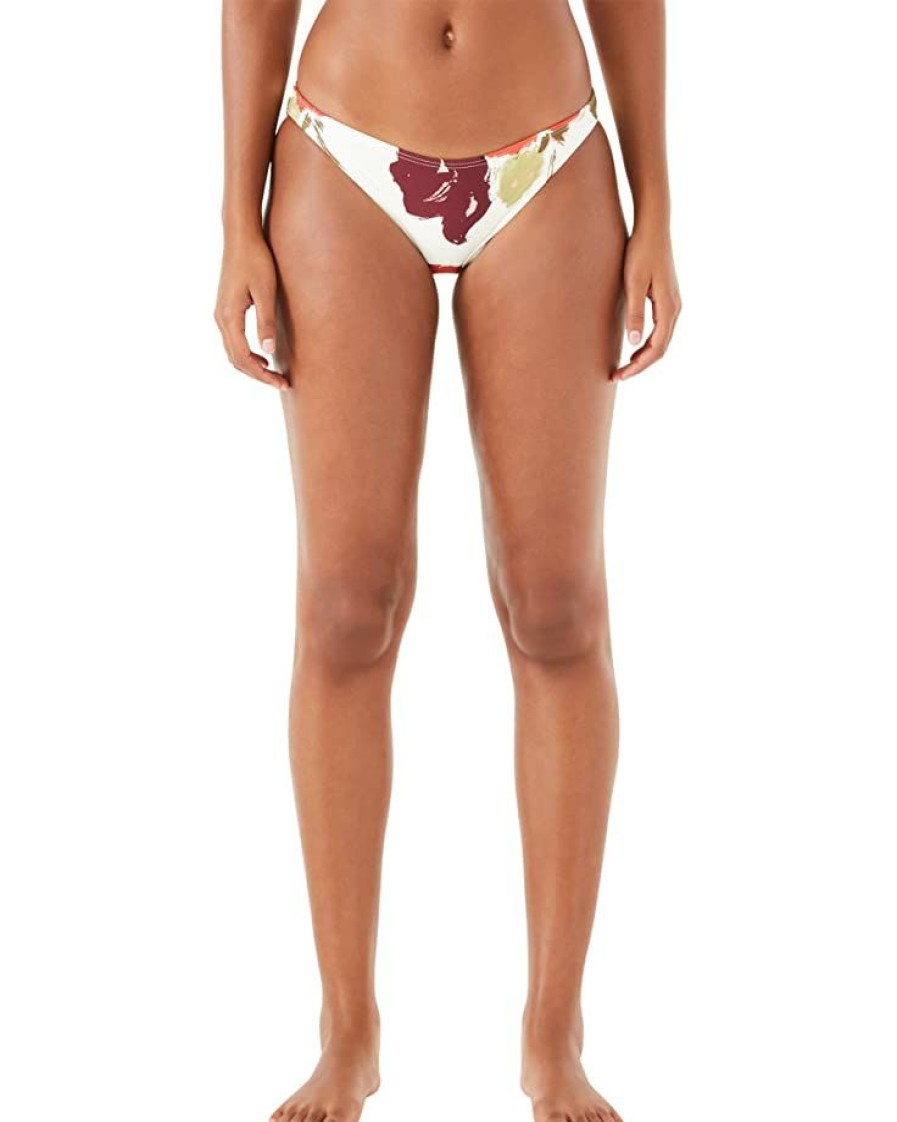 Clothing Kate Spade New York | Kate Spade New York Swimwear Just Rosy High-Waist Bikini Bottoms Ivory