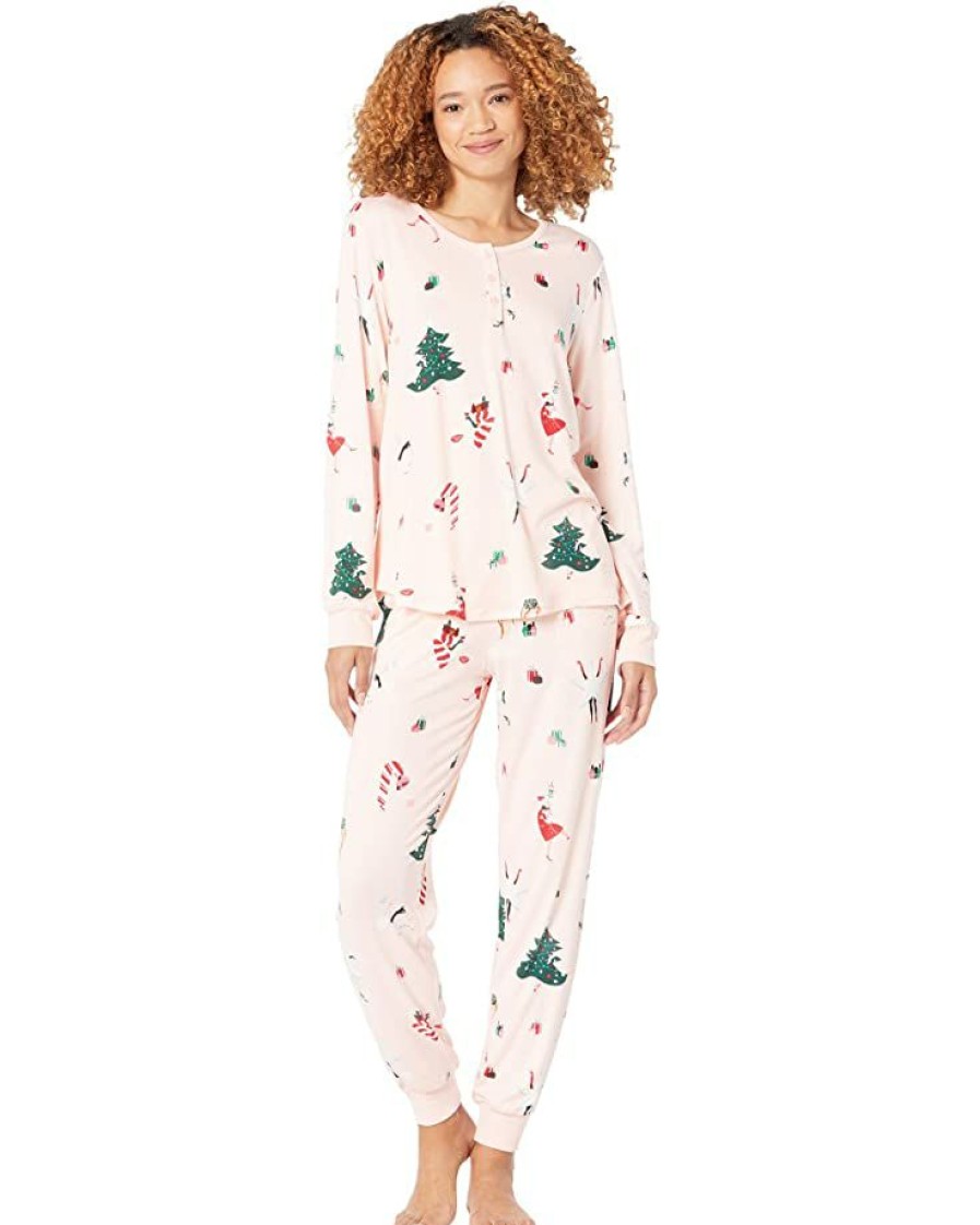 Clothing Kate Spade New York | Kate Spade New York Sleepwear Brushed Jersey Joggers Pj Set