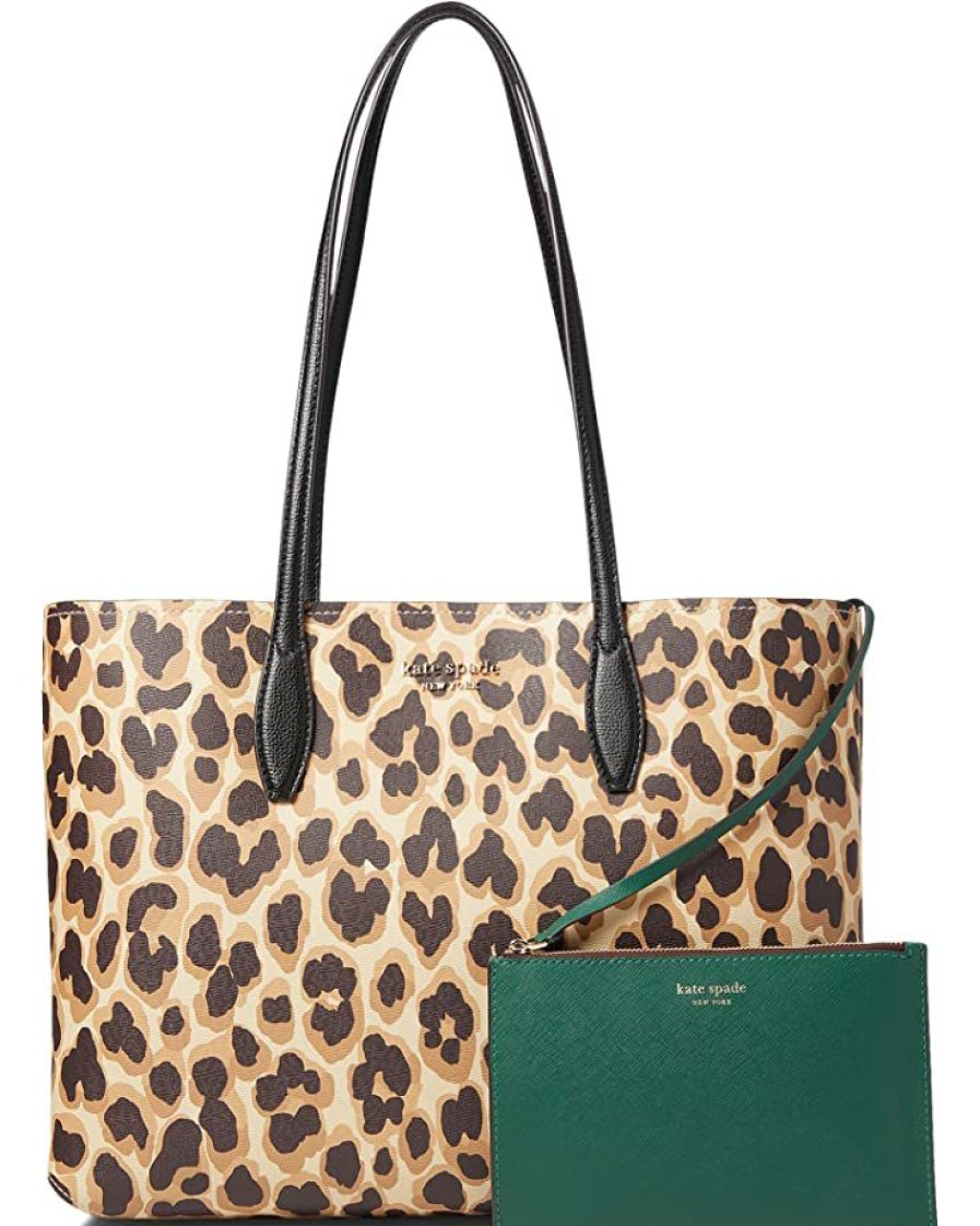 Bags Kate Spade New York | Kate Spade New York Handbags All Day Lovely Leopard Printed Pvc Large Tote Multi