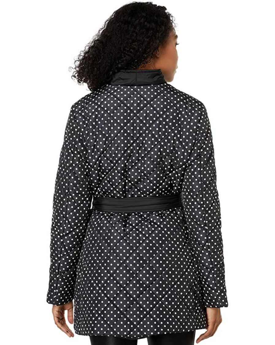 Clothing Kate Spade New York | Kate Spade New York Coats & Outerwear Belted Quilted Jacket Printed Dot