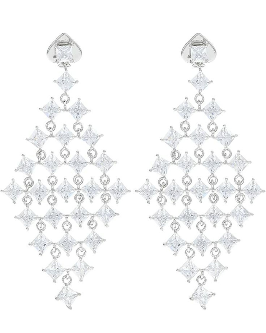 Jewelry Kate Spade New York | Kate Spade New York Magic Moment Statement Earrings Clear/Silver