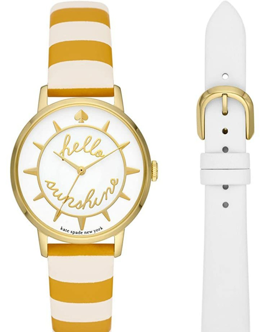 Watches Kate Spade New York | Kate Spade New York Fashion Watches 34 Mm Metro Watch Ksw1752Set White