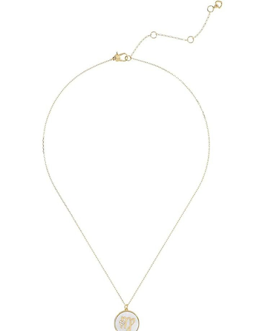 Jewelry Kate Spade New York | Kate Spade New York Necklaces In The Stars Mother-Of-Pearl Virgo Pendant Necklace Mother-Of-Pearl/Gold