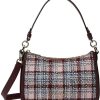 Bags Kate Spade New York | Kate Spade New York Handbags Hudson Tweed Fabric Medium Convertible Crossbody Dark Merlot Multi